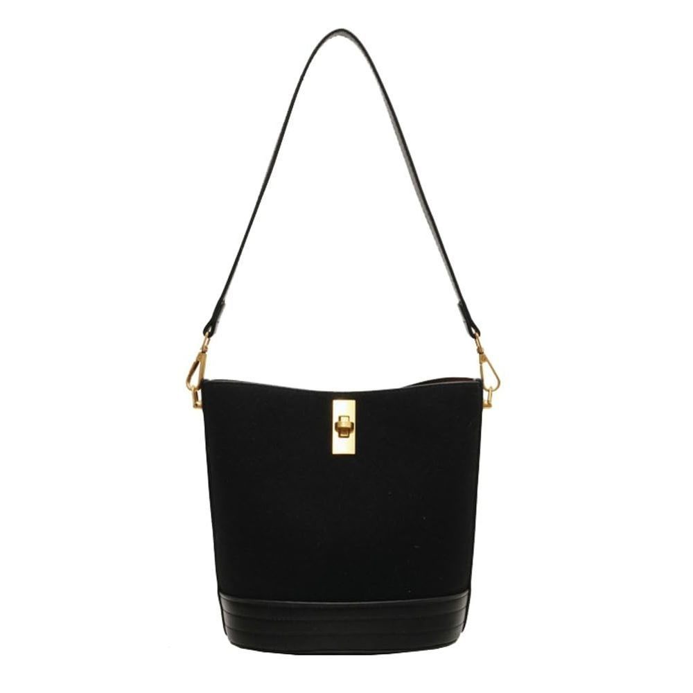Suede Bucket Purse Retro Crossbody Purses Elegant Hobo V :<